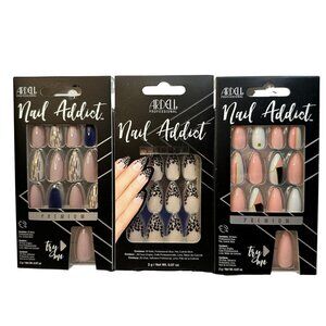 Ardell Professional Nail Addict Premium & French Press-On Nails 3 Pack‎ NEW BOX